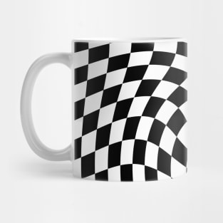 Twisted Checkerboard - Black and White Mug